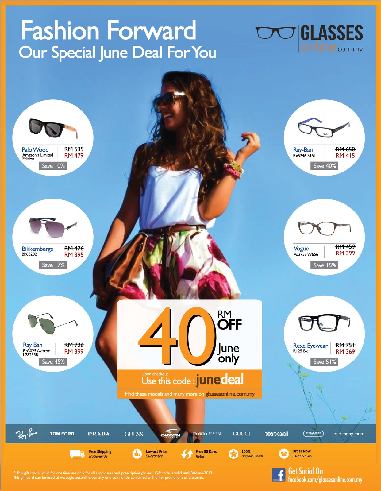 GlassesOnline Fashion Forward magazine ad