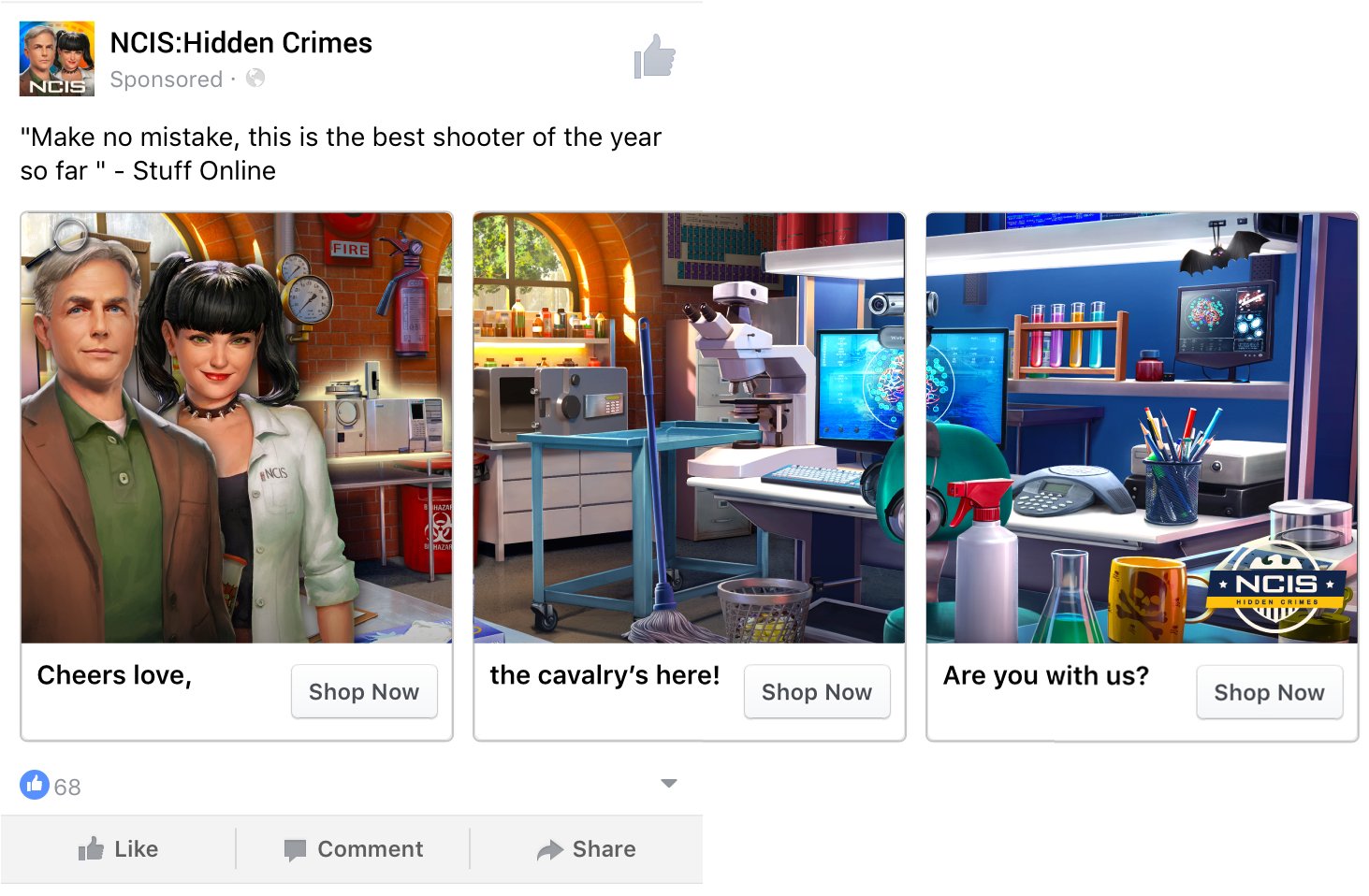 NCIS: Hidden Crimes UA ad