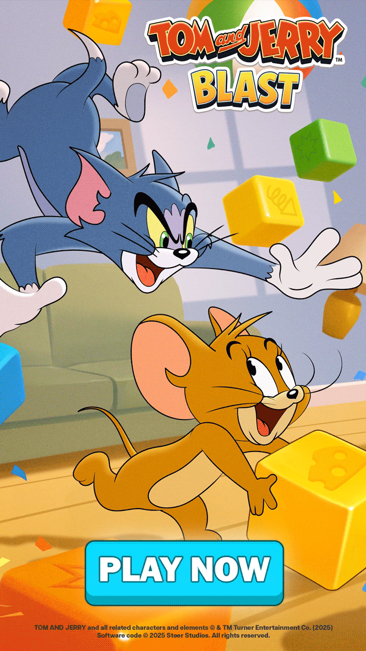 Tom & Jerry Blast animated endcard